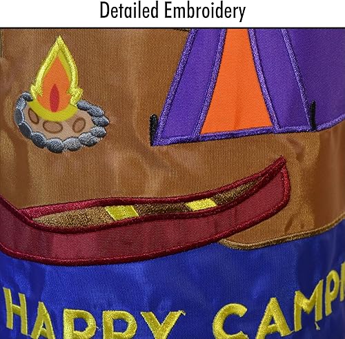 Vista 5 de In the Breeze Tienda de campaña de camping 40 pulgadas apliques Windsock - Decoración colgante con escena al aire libre Tienda Campint