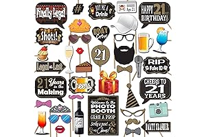 21st Birthday Photo Booth Props - Capture Unforgettable Moments