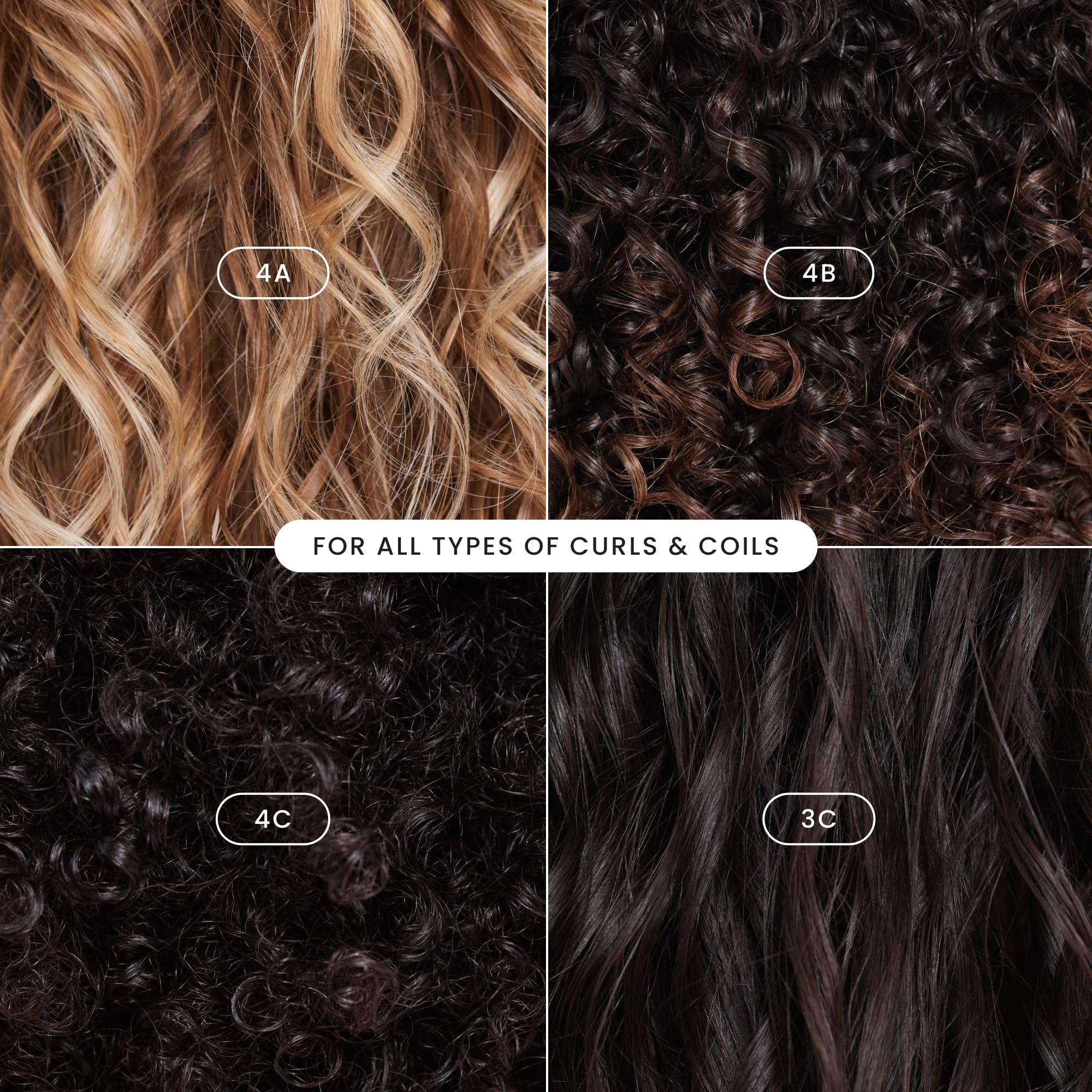 Tangle Teezer Naturally Curly Ultimate Detangler do włosów kręconych 3C-4C - dwupoziomowe ząbki formują loki i redukują puszenie - Fioletowa pasja