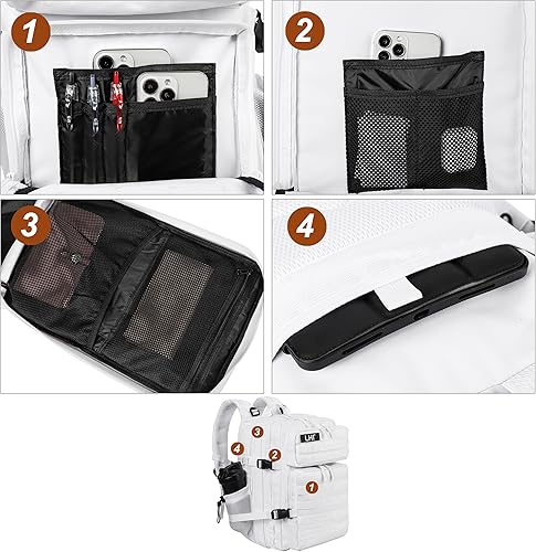 Miniatura 40 de LHI Military Tactical Backpack for Men Molle Daypack 45L Army 3 Days Assault Pack Bag Large Rucksack With Bottle Holder(12*20*12)