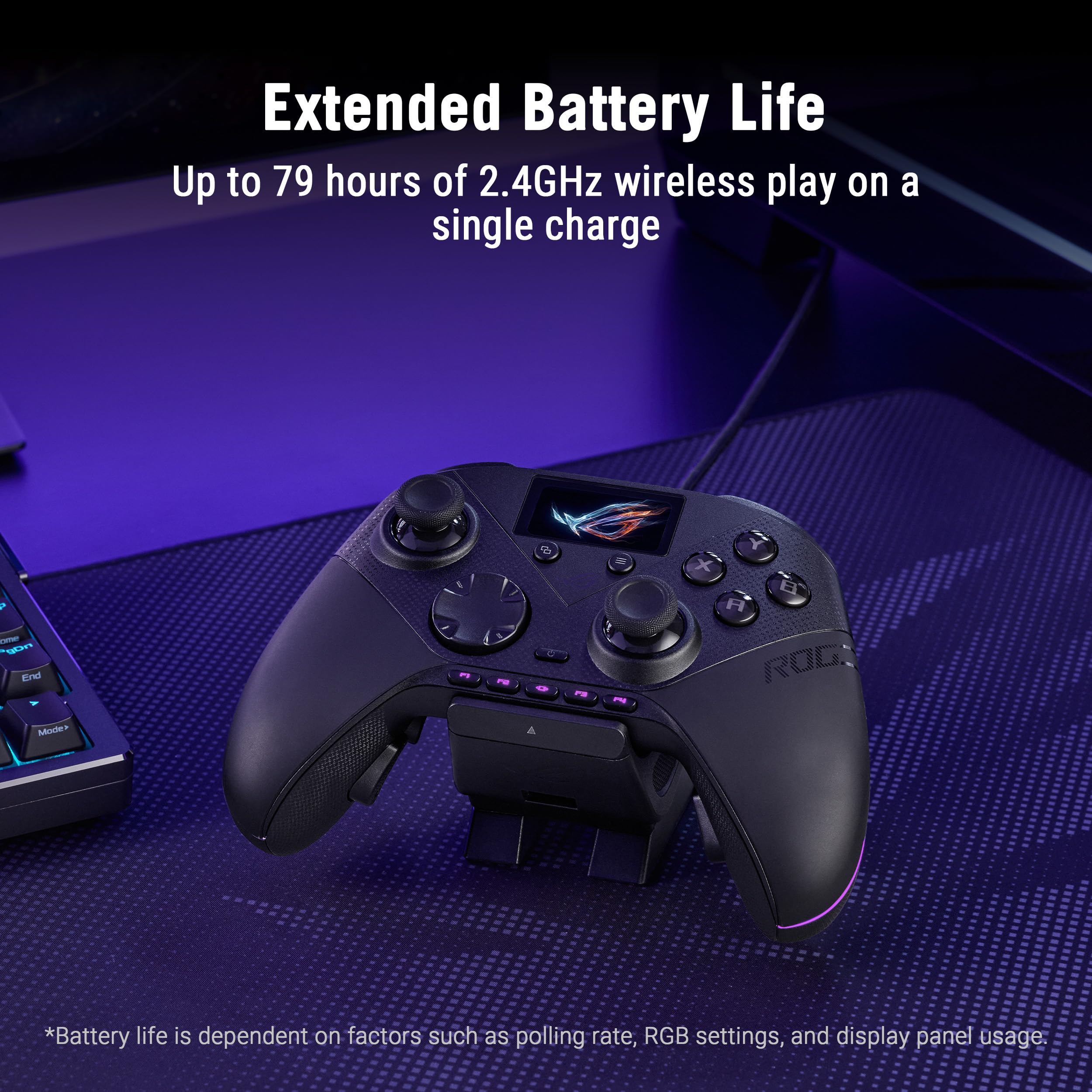 ASUS ROG RAIKIRI II PRO PC WL Controller - TMR Joysticks, 8000Hz, OLED