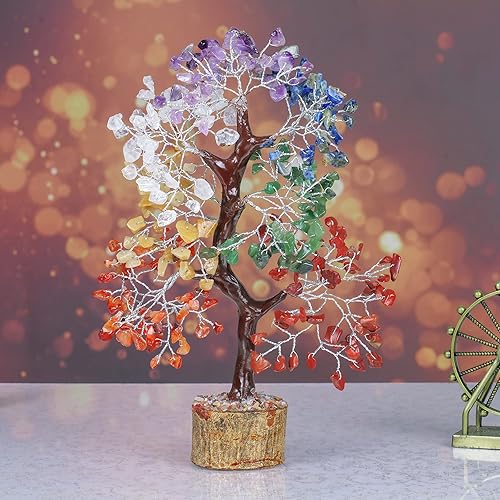 Miniatura 7 de FASHIONZAADI Árbol de la vida de cristal, regalos espirituales para mamá, árbol de cristal de 7 chakras, árbol bonsái, decoración de oficina para