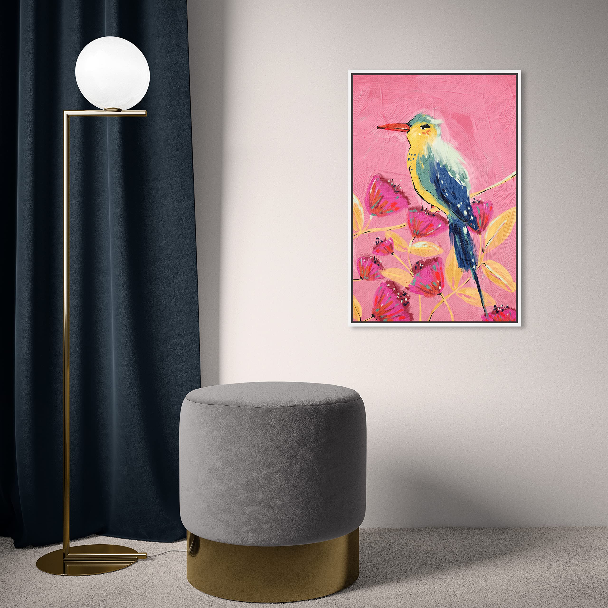 The Oliver Gal Artist Co. Animals, Colorful Bird In A Garden Ready
