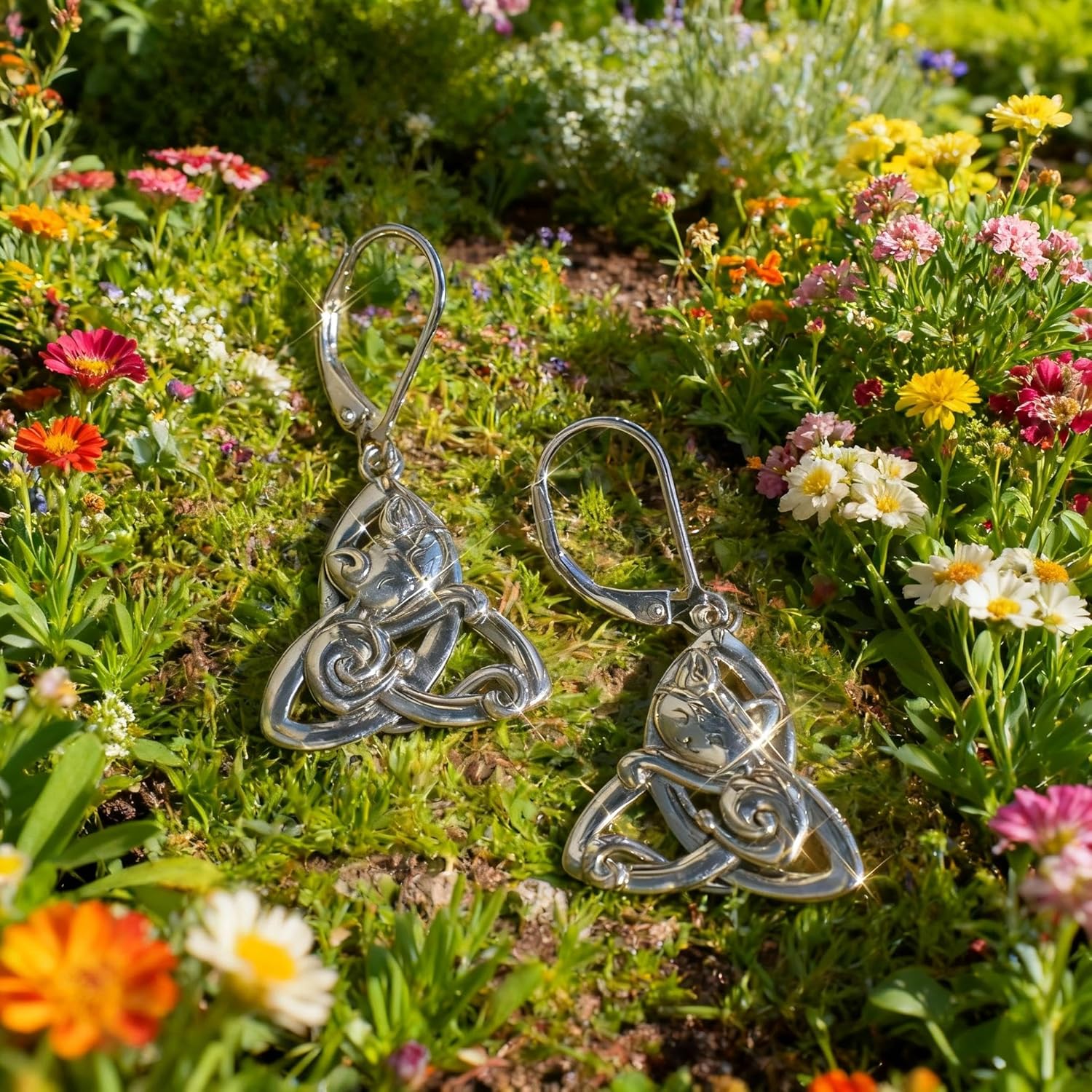 Celtic Earrings for Women 925 Sterling Silver Irish Celtic Knot Dangle Earrings Celtic Gifts