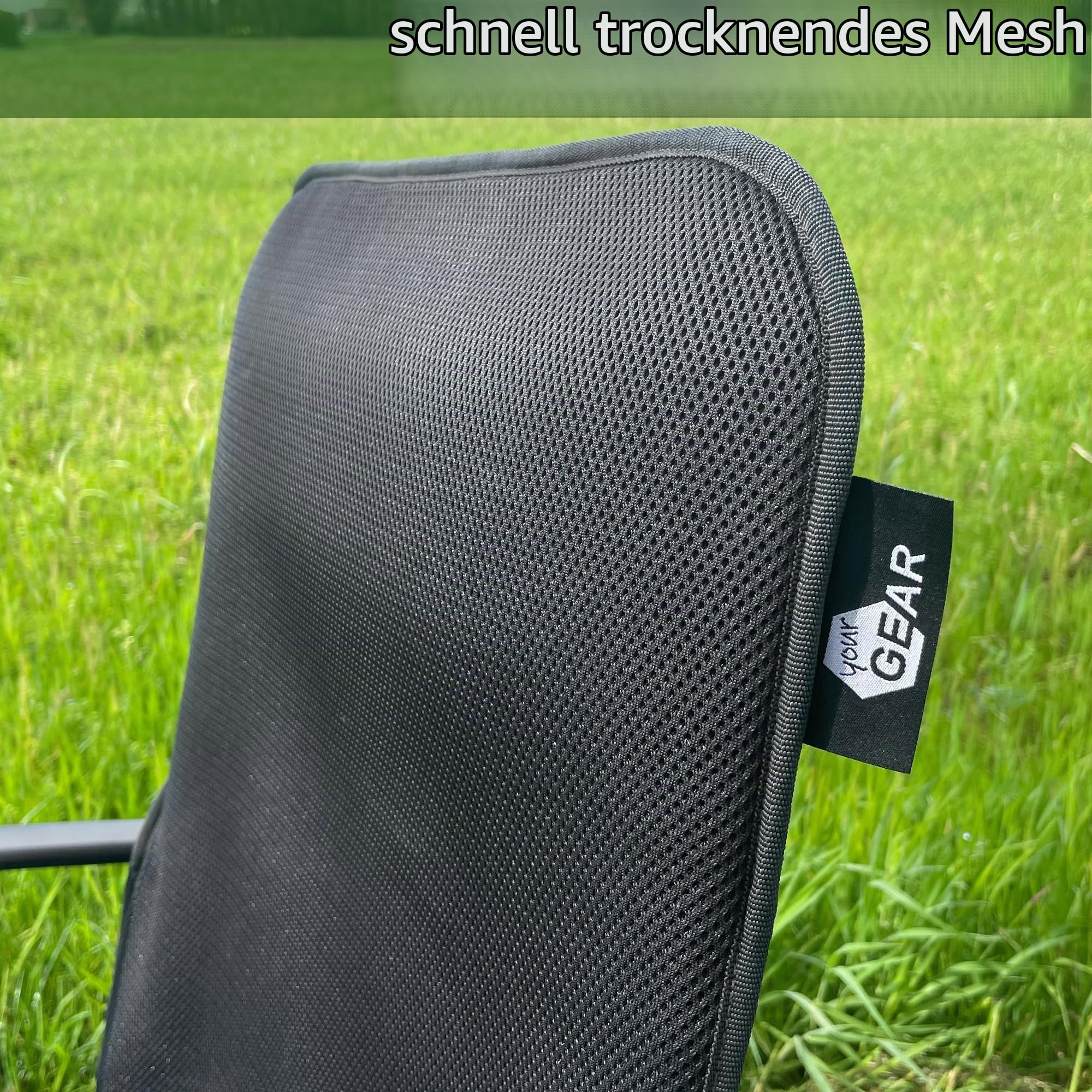your GEAR Campingstuhl Carini - gepolsterter Klappstuhl - 3D Mesh - max. 180 kg
