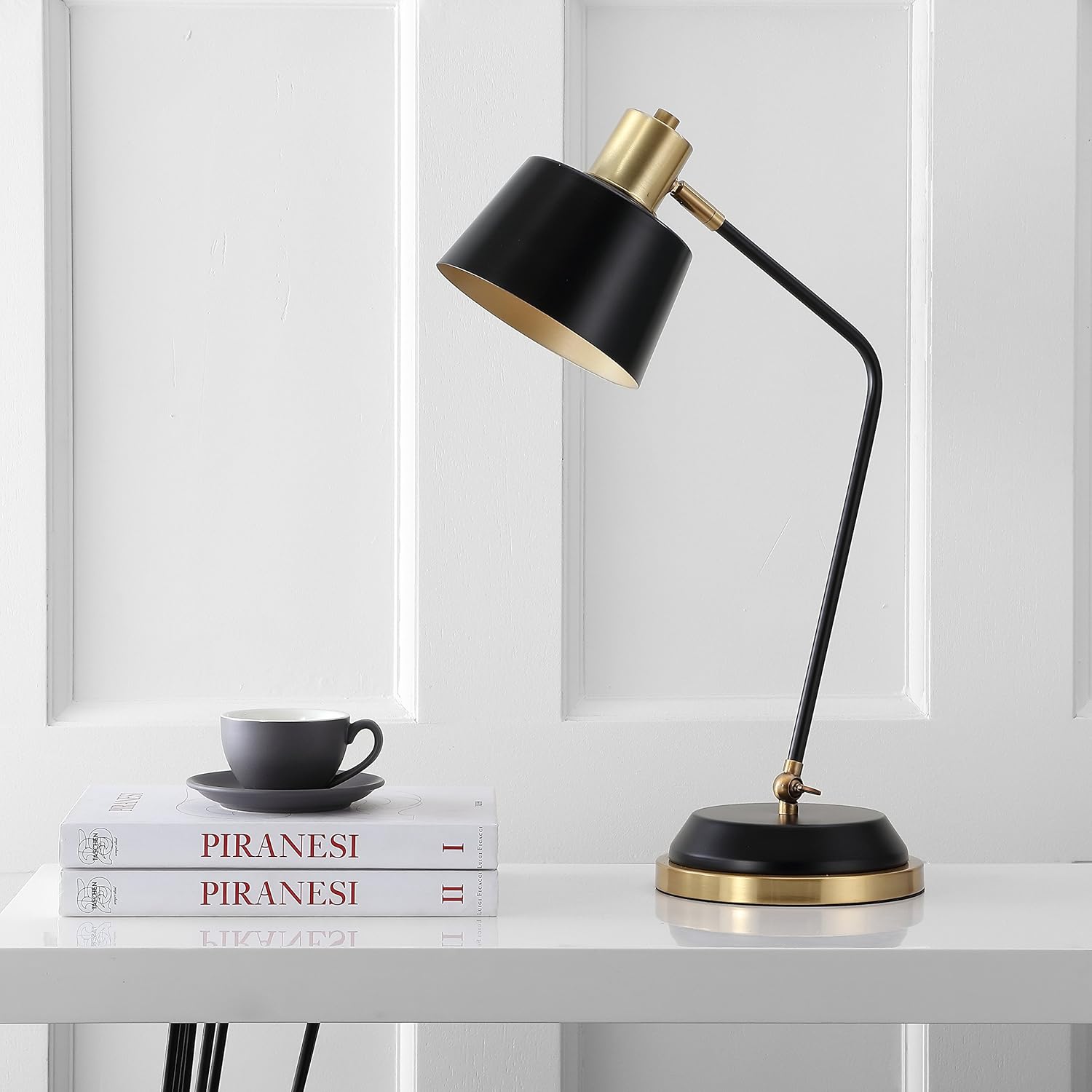 Flash Deals - 40% OFF JONATHAN Y JYL6002A Rochelle 23 Metal LED Task Lamp Contemporary,Modern,Transitional for Bedroom, Living Room, Office, College Dorm, Coffee Table, Bookcase, Black/BrassGold