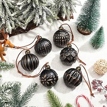 Amazon.co.jp: Kathfly 6個 ファームハウスボールオーナメント