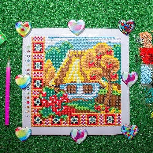 Miniatura 4 de 10 piezas de soporte magnético de diamante 6 estilos en forma de corazón de pintura de diamante localizador de punto de cruz soporte de cubierta