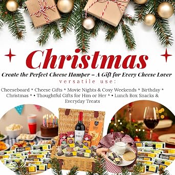 Assorted Mini Selection for Cheese Board - Pack of 25 Individually Wrapped 5 Different Flavour Cheese Portions Great with Chutney or Jam for Lunch Box, Cheese Gift Set, Hampers for Men or Birthday