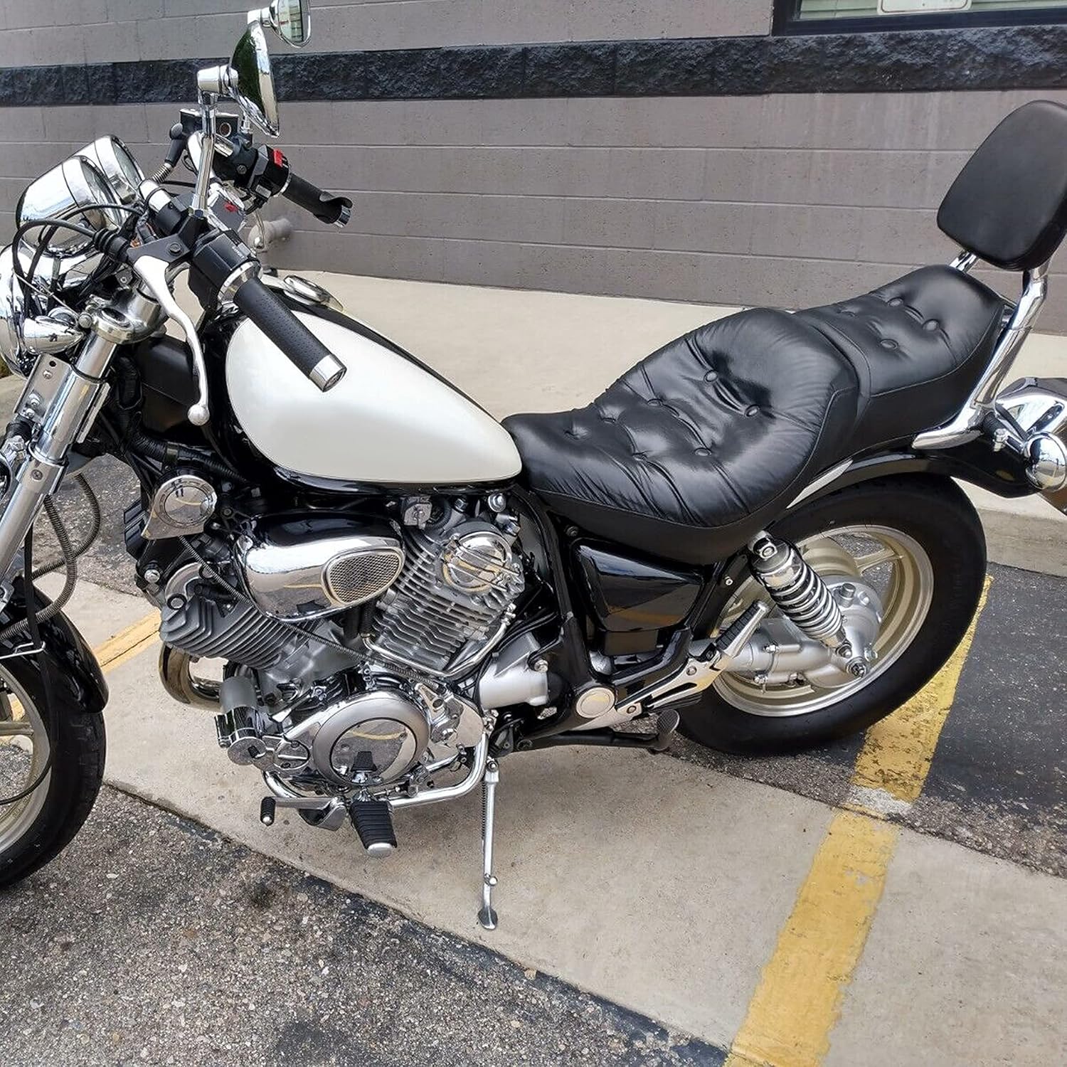 ECOTRIC Motorcycle Pair Black Panel Battery Cover Fairing Compatible with 1984-Up Yamaha XV 700 750 1000 1100 Virago Battery Side Fairing Cover Protection (Left & Right Side) - 2 Packages - Image 5