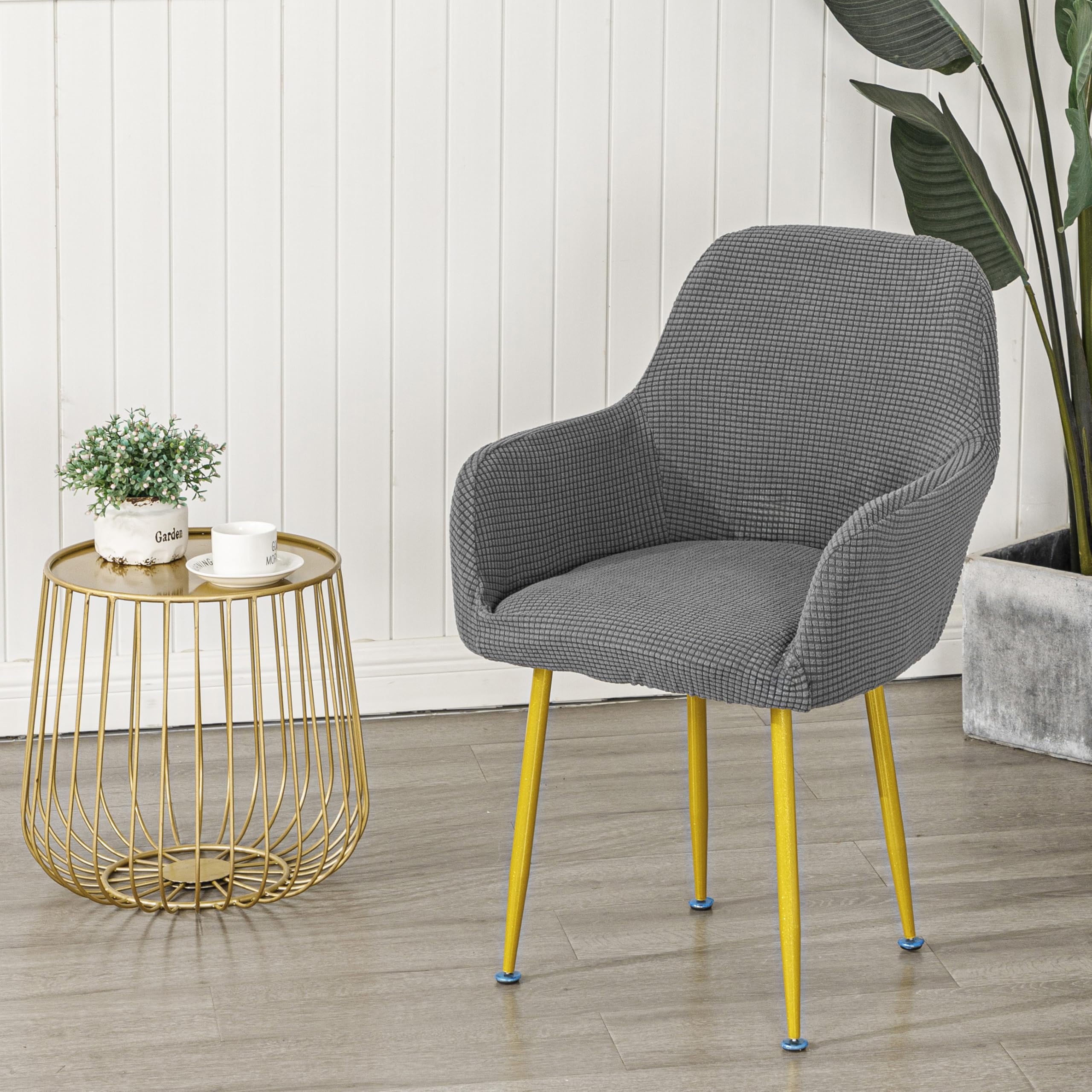 GDWD Stoelhoes met armleuning, stretch, universeel, afneembaar, hoezen voor stoelen, wasbaar, voor eetkamer, keuken, woonkamer, kantoor, bruiloft, decoratie, meerkleurig, set van 4