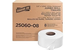 Genuine Joe Jumbo Toilet Paper Dispenser Rolls (8 Pack)