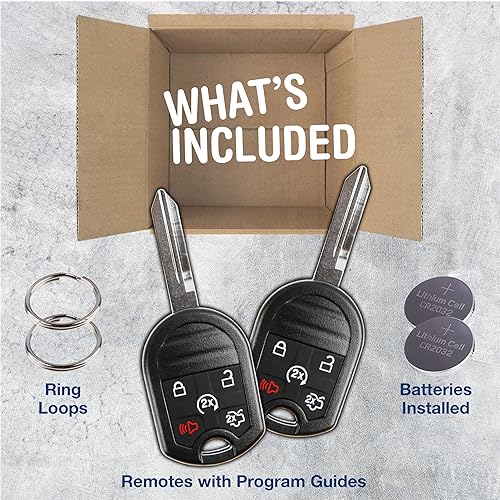 Miniatura 2 de KeylessOption, entrada sin llave, llave de arranque de control remoto para auto, sin codificar, arranque remoto para CWTWB1U793 (paquete de 2).