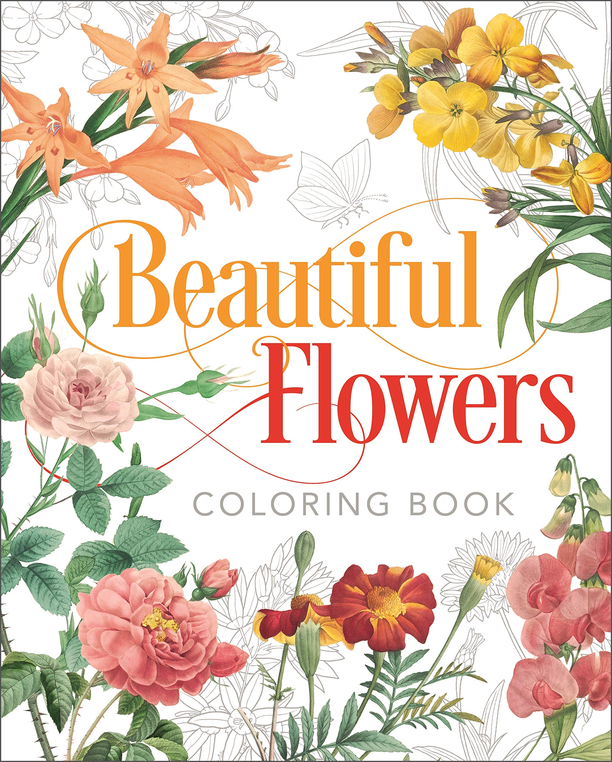 Beautiful Flowers Coloring Book (Sirius Classic Nature Coloring)