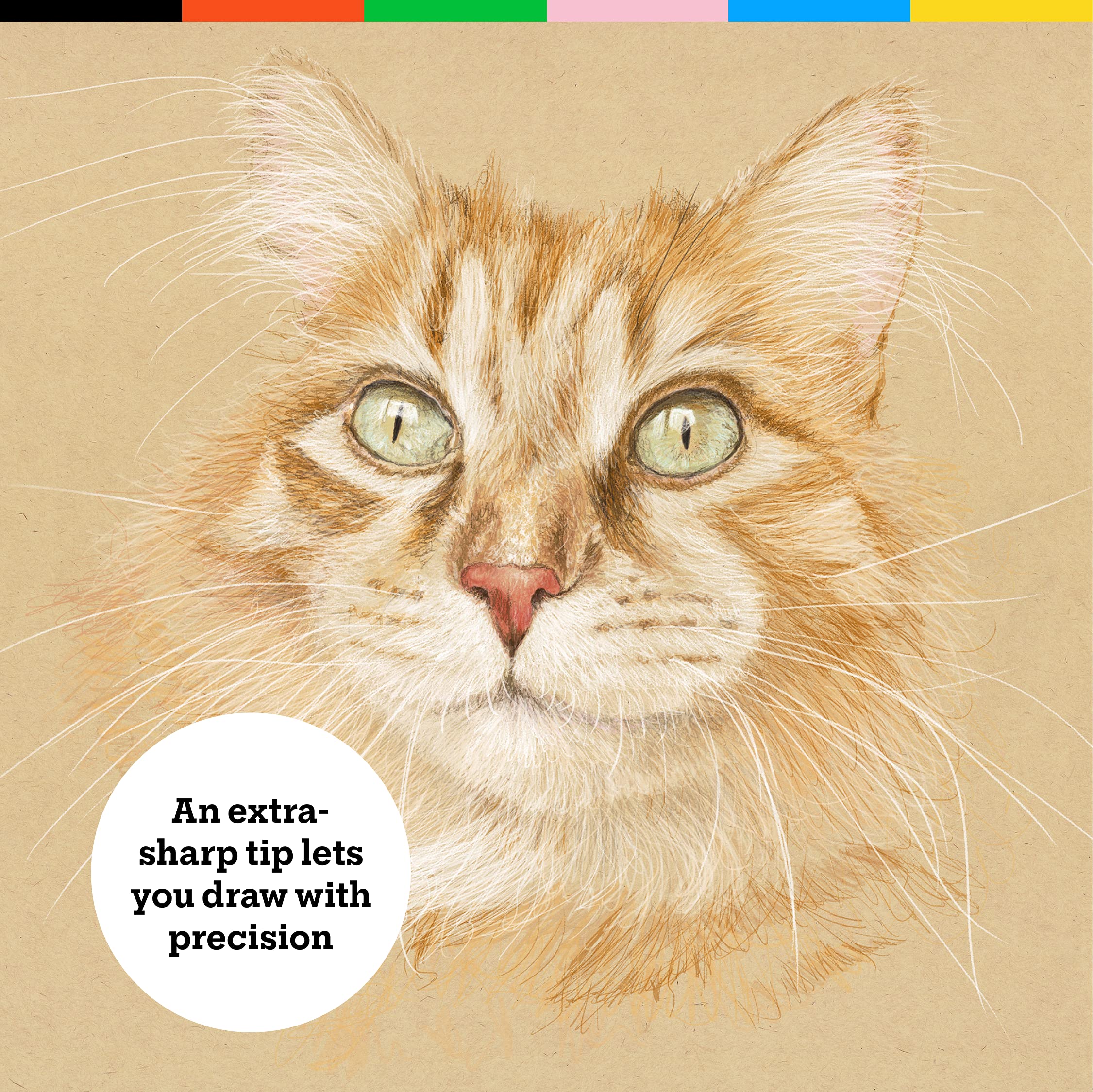 24 Oil Based Skin Tone Colored Pencils Set in Tin Box Art Skin