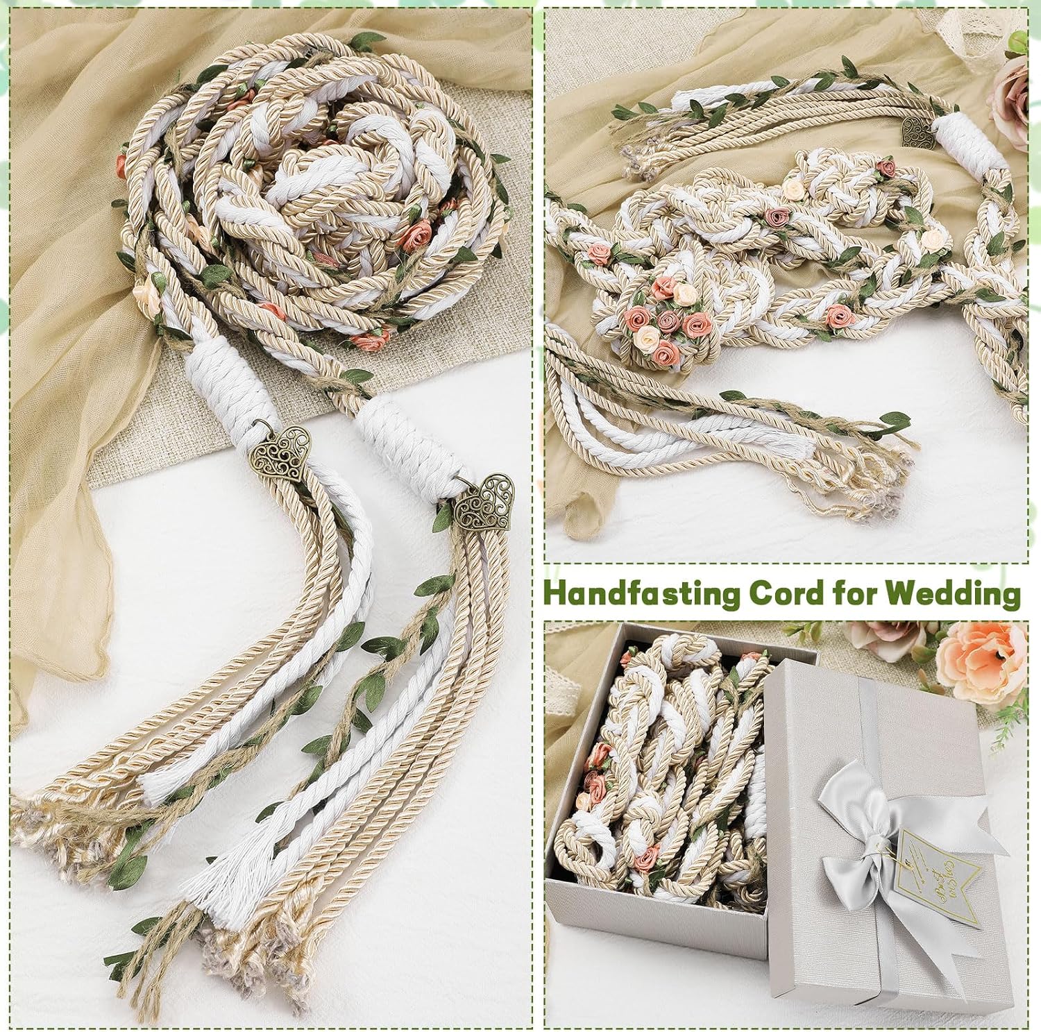 ReliThick Wedding Lasso Handfasting Cord for Wedding Ceremony Rustic Lasso Lazos Cord Traditional Catholic