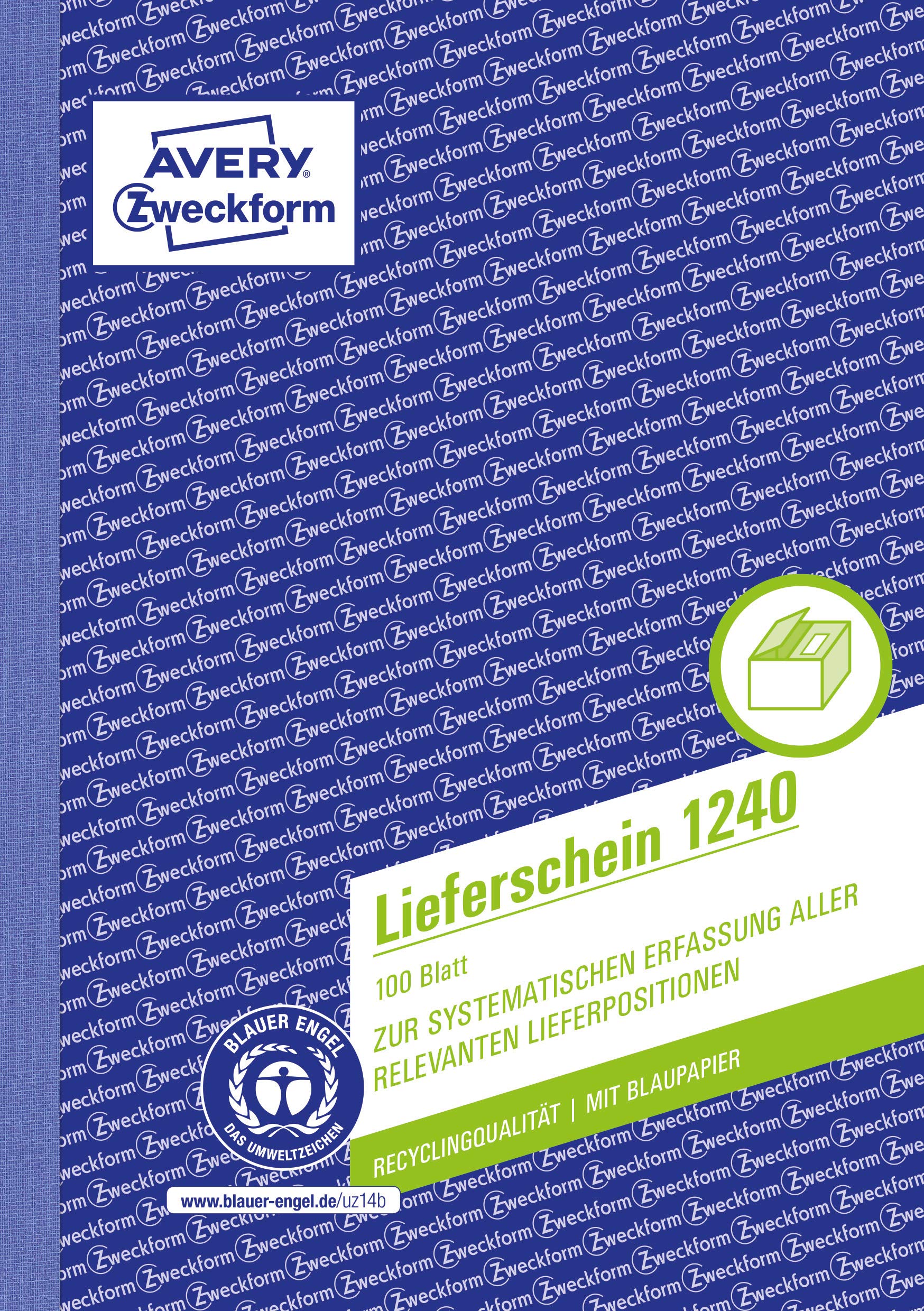 Avery Zweckform 1240 Punched Lieferschein, DIN A5, 100 Blatt, weiß