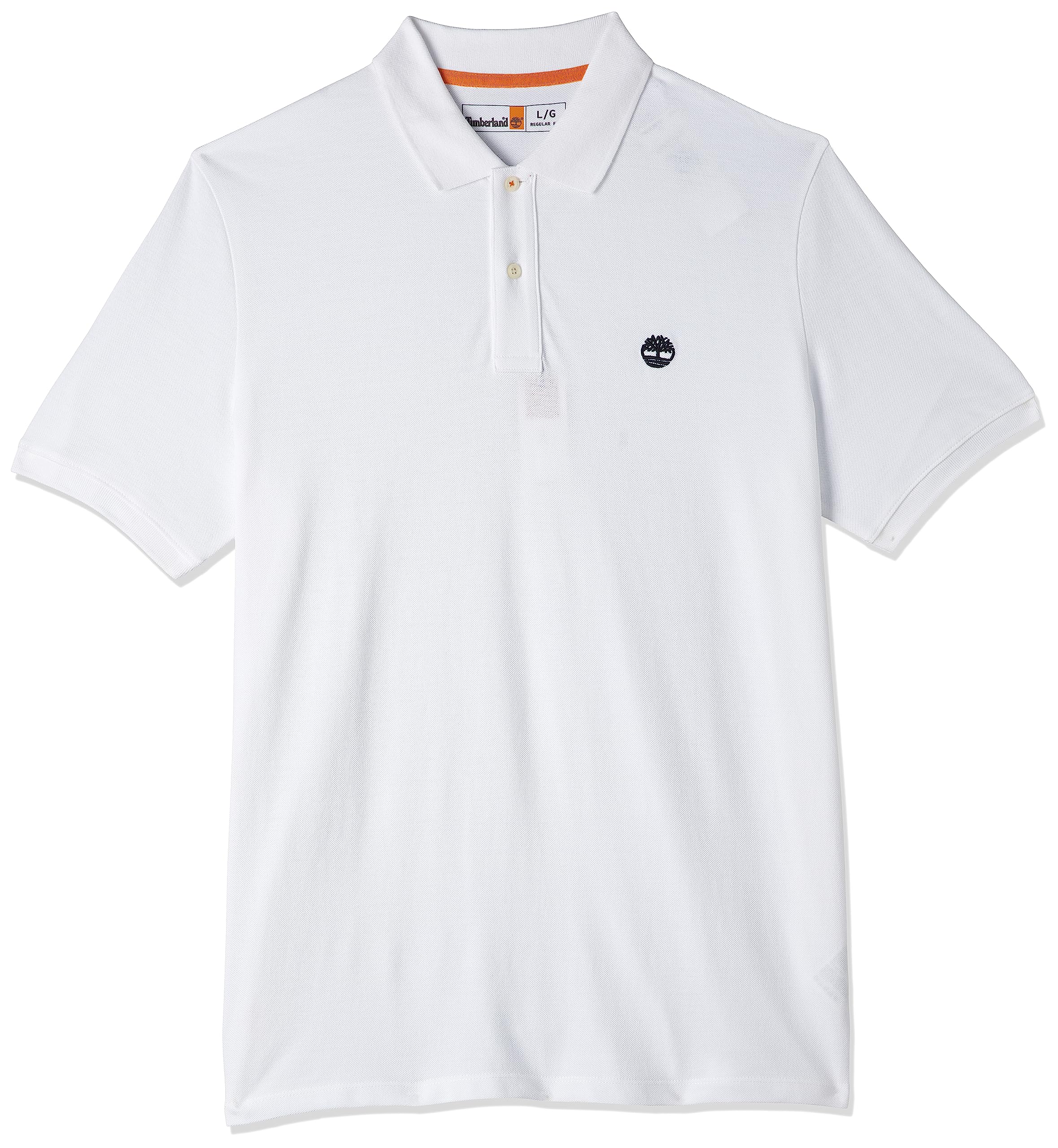 Timberland Men's White Elegant Cotton Polo Shirt - Polo Shirts - L - Tops