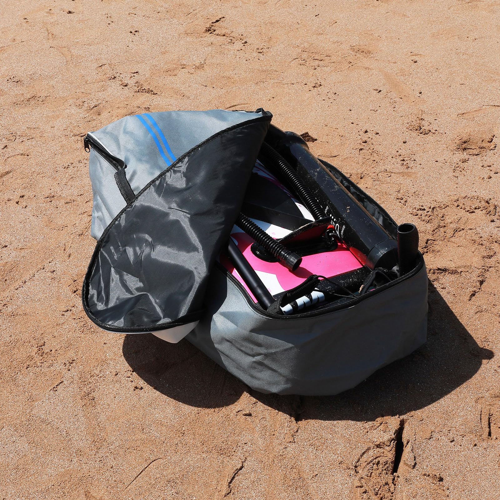 Kavolet Sac à dos pour planche de surf, sac de paddle gonflable, sac à dos de voyage, sac de transport avec fermeture éclair