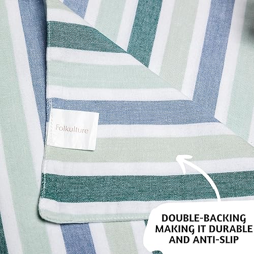 Miniatura 6 de Folkulture Juego de 6 manteles individuales o tejidos, 100% algodón, resistentes al calor y antideslizantes, manteles individuales de granja para