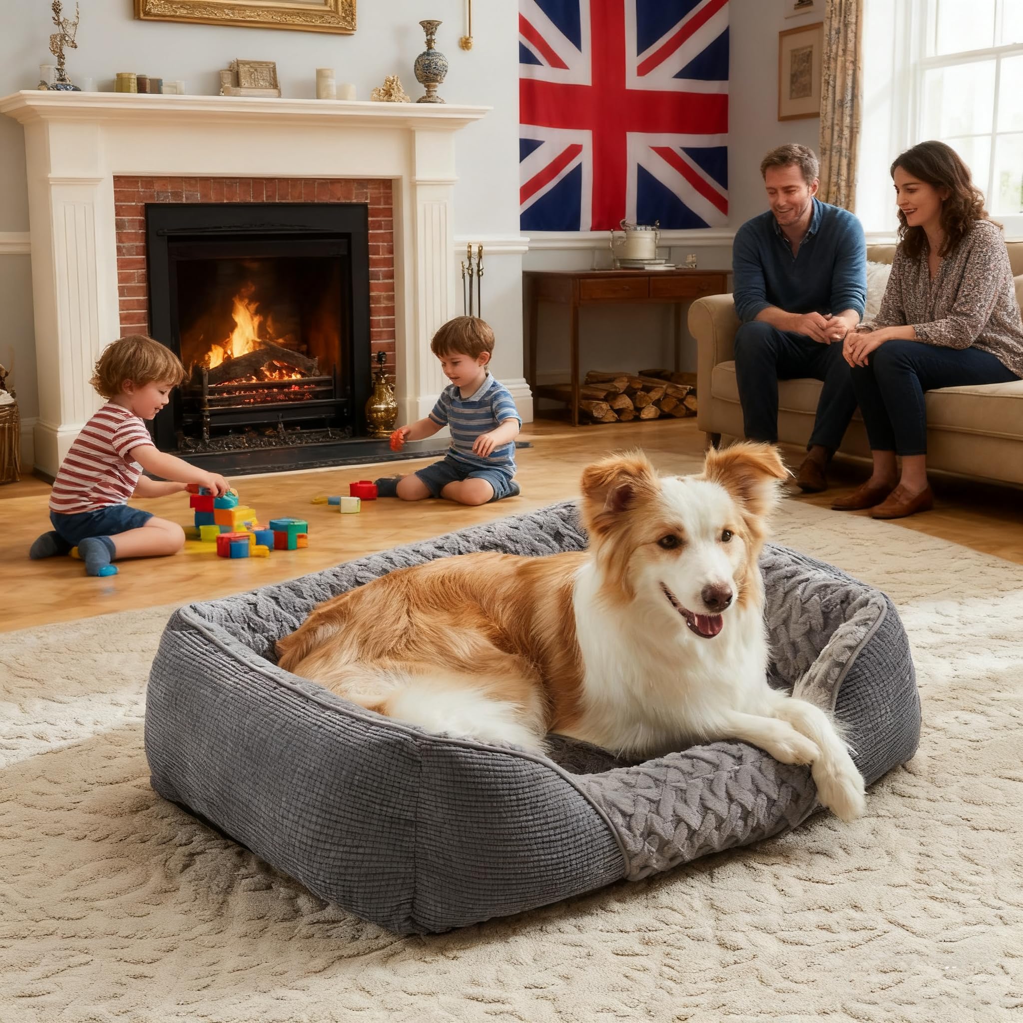 Heymamba Medium Dog Bed Mixed Filled with Large Particle Memory Sponge and Cotton