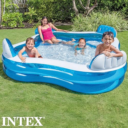 Miniatura 2 de Piscina inflable familiar Intex de 90 x 90 x 26 pulgadas para edades de 3 años a más