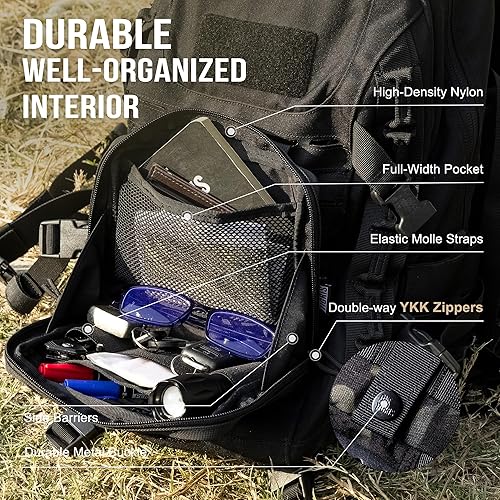 Miniatura 15 de OneTigris MOLLE Pouch, Tactical Admin Pouch Belt EDC Tool Organizer Zippered Utility Waist Pack 7.5"x5"x2" Camocolor