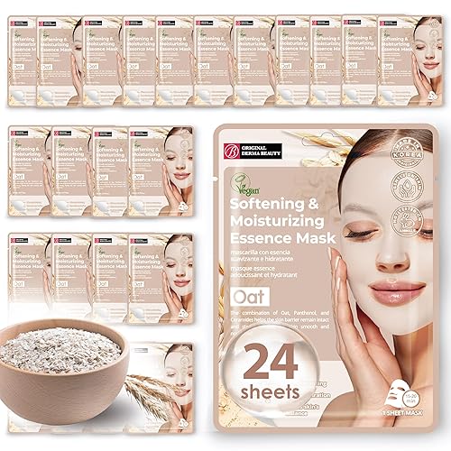 Miniatura 9 de Original Derma Beauty - Mascarillas faciales de colágeno, paquete de 24 unidades, máscara facial de carbón purificador profundo, para el cuidado de