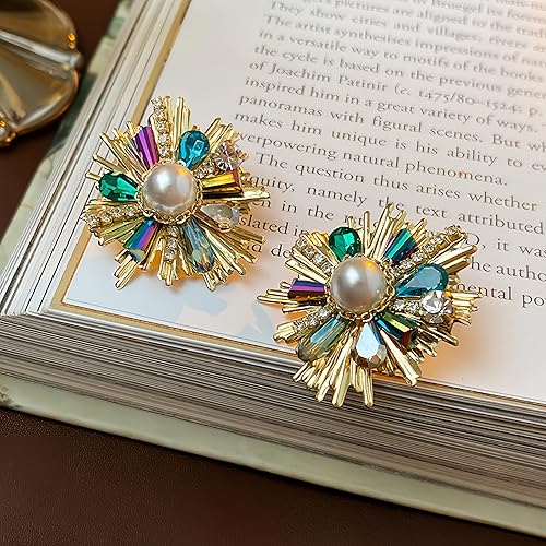 Miniatura 3 de Aretes de flores plateadas medievales vintage para mujer, hipoalergénicos