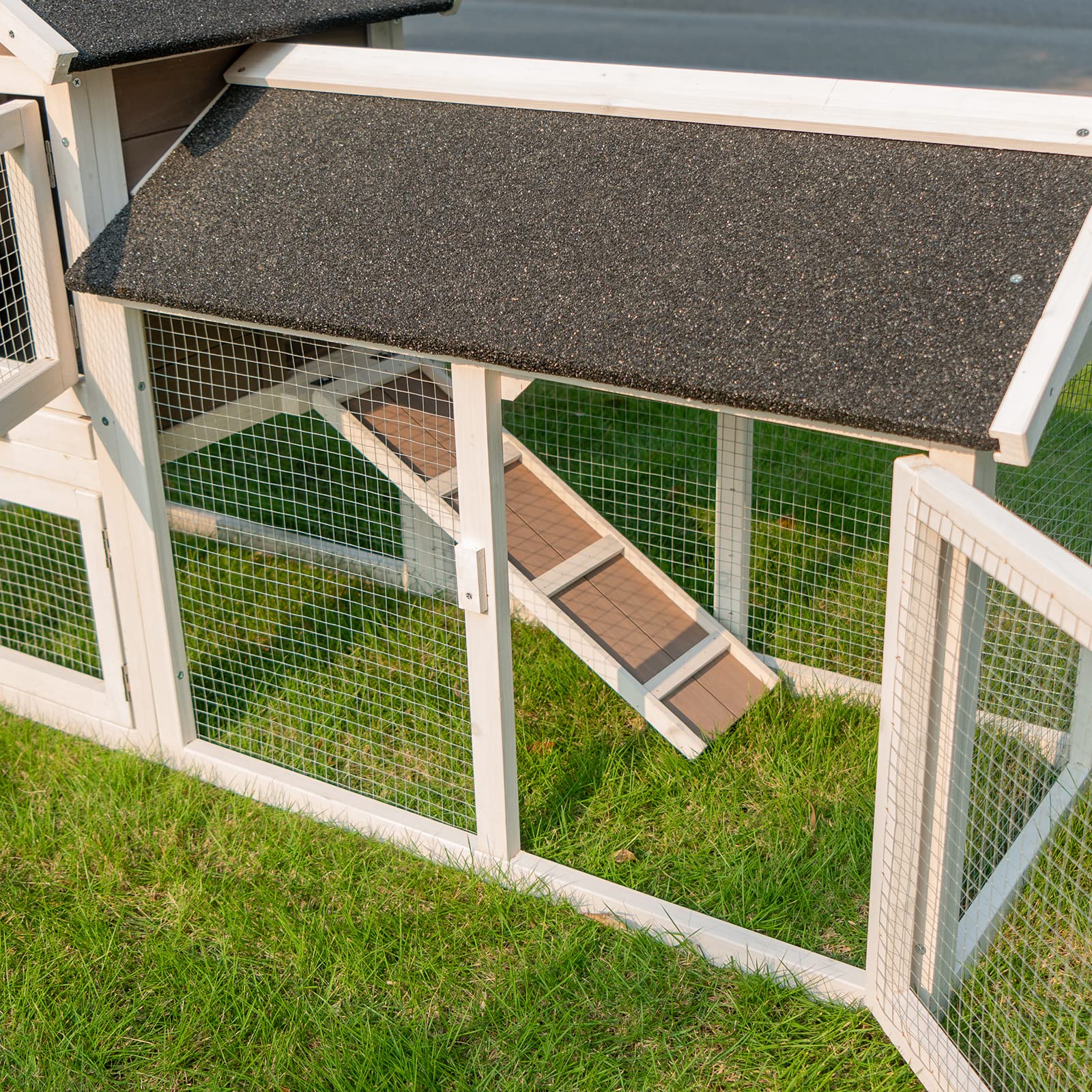 Kinpaw 53" Chicken Coop, Outdoor Rabbit Hutch, Outside Hen House