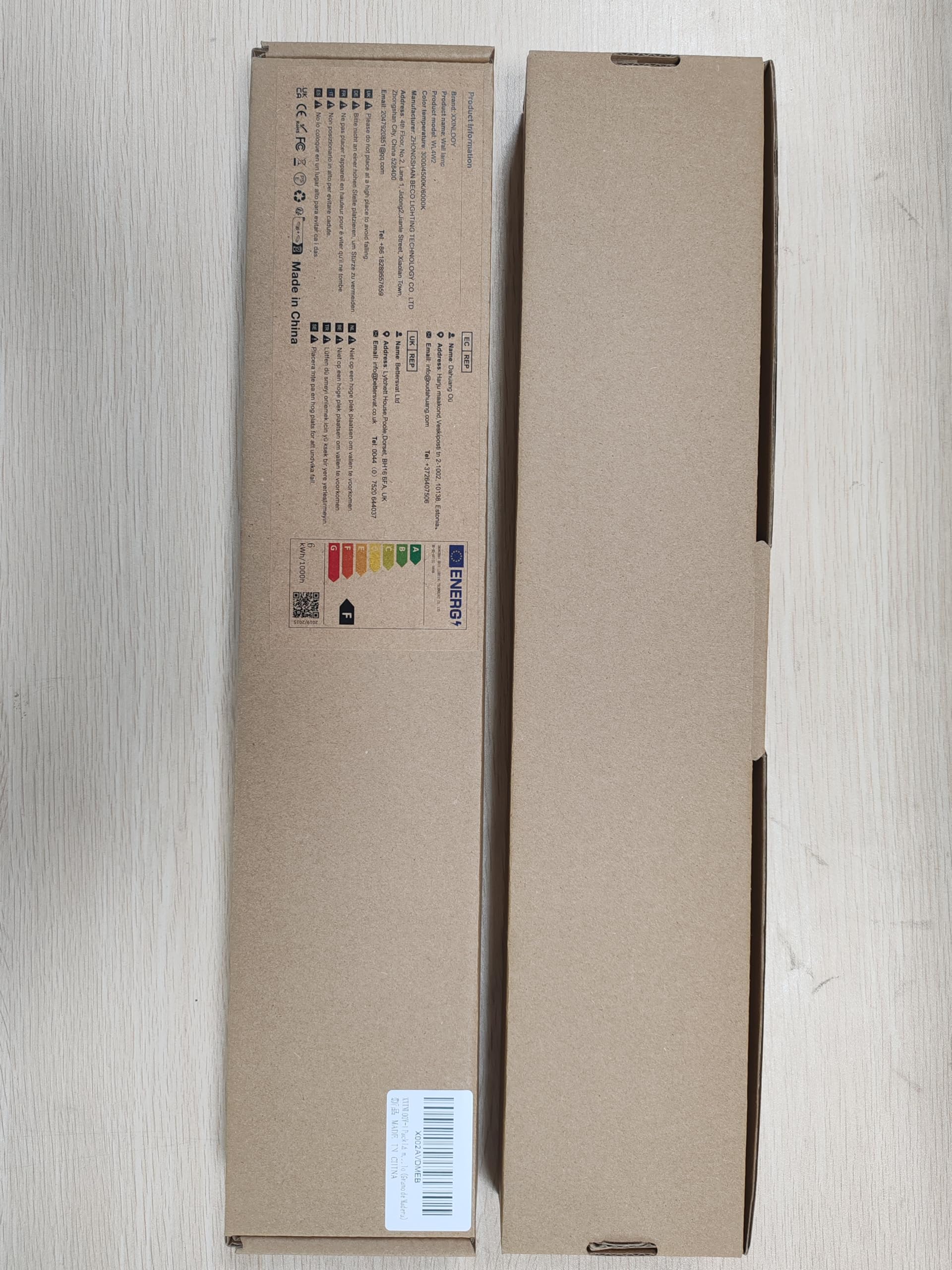 Aplique de Pared LED Interior 24W Aluminio 3 CCT 41CM (Amarillo (Grano de Madera)-2)
