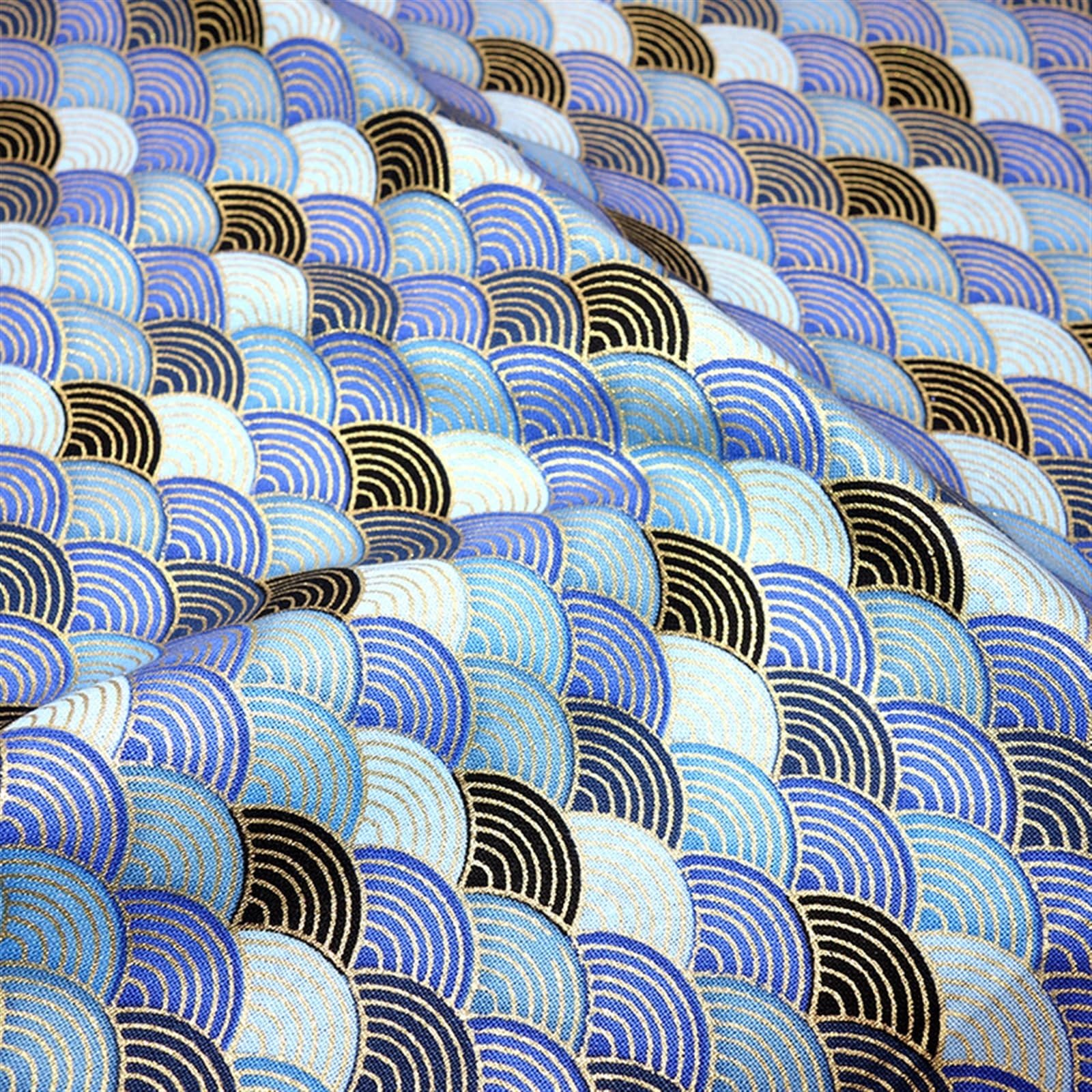 145 cm de ancho (longitud a partir de 1 m, tela de algodón azul marino, tela de costura para hacer kimono, materiales artesanales para niños, tela para coser (5,500 cm x 145 cm)