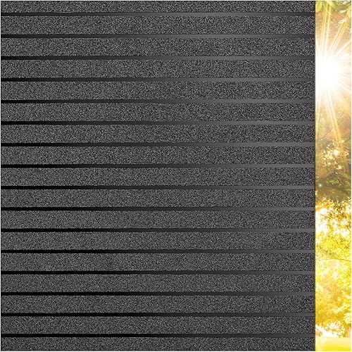 Viseeko Película de tinte de ventana para el hogar, opacidad total, 100% bloqueo de luz, bloqueo UV, película de oscurecimiento de ventana para