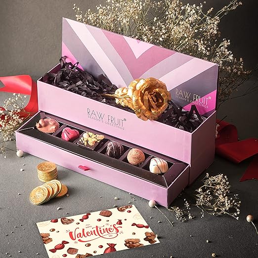 HyperFoods Chocolates Gift Pack of 6 Chocolate Golden Rose Birthday Gift for Boys Girls Anniversary Gift for Husband Wife Parents Wedding Gift for Couples Friend Husband Chocolates Gift Box