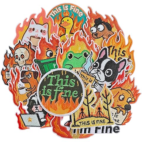 Fun Iron on Patches,Sew On/Iron On Embroidered Patches Applique for Clothes, Dress, Hat, Jeans, DIY Accessories - 15 Pcs