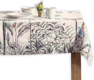 Maison d' Hermine Tablecloth 100% Cotton Table Cover Decorative Washable Rectangle Tablecloths, Kitchen, Dining, Buffet & Camping, Amazonia - Thanksgiving/Christmas (60"x108")