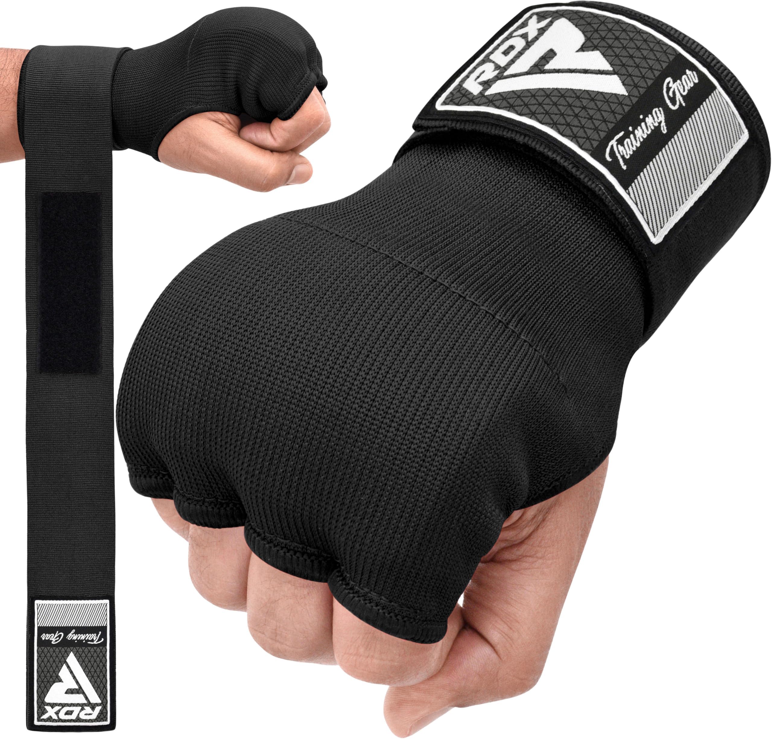 RDX Gel Bandes Boxe Sous Gants, 100CM Longue Poignet, Mitaine MMA Muay Thai, Protege Main arts martiaux Sparring Protecteur de Poing, Boxing inner Gloves Hand Wraps, Gants de Frappe Adulte Homme Femme