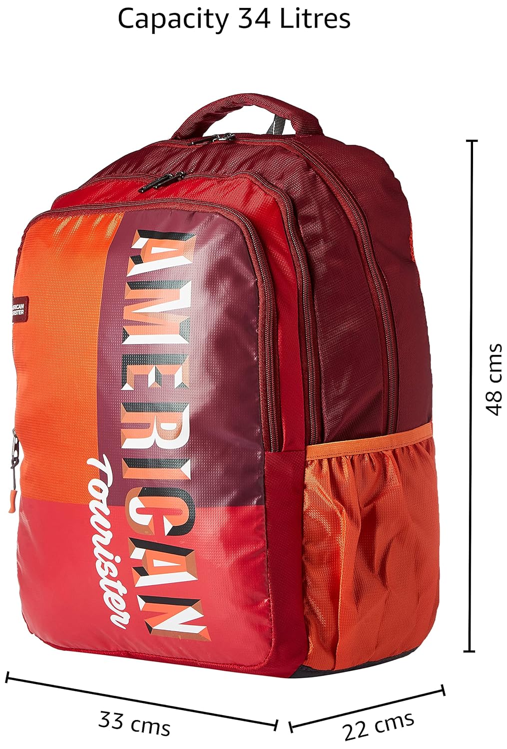 Buy American Tourister Crone 34 Ltrs Red Casual Backpack (FG8 (0) 00