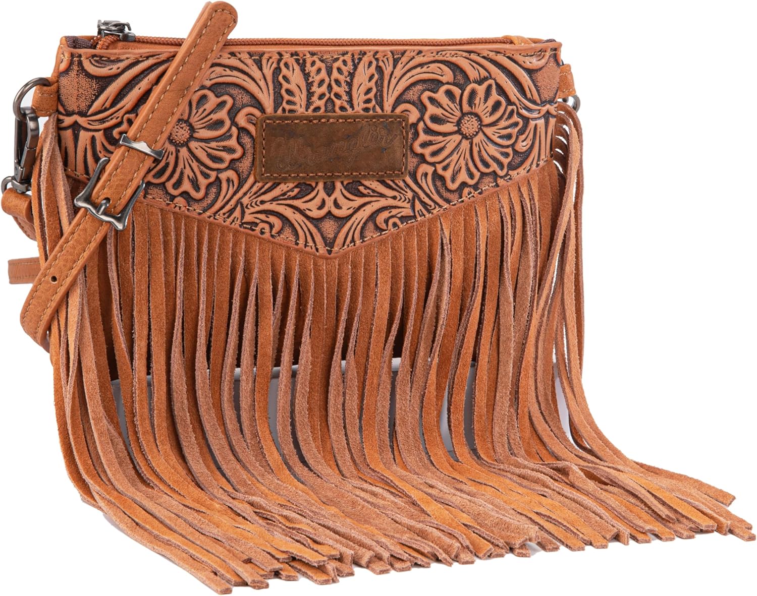 Wrangler Crossbody Small Purse for Women Wristlet Fringe Bag Western Purse