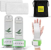 Vista 9 de Juego de agarres de gimnasia para niñas de gimnasia, agarres con cuero suave, correas de velcro y agujeros ajustables para los dedos, para todas