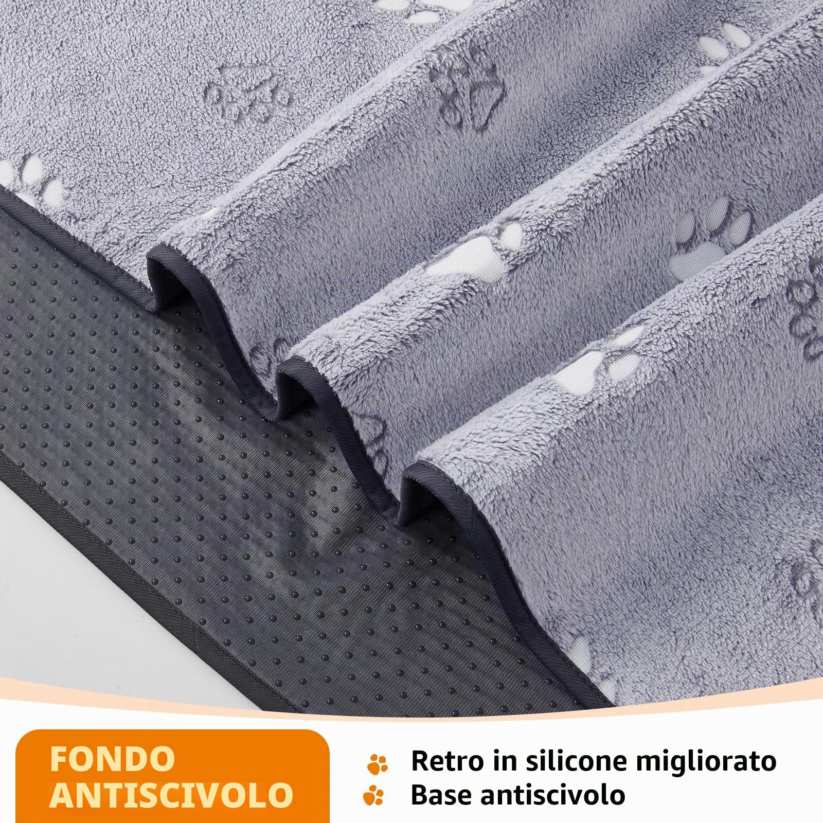 PICK FOR LIFE Tappetino igienico per cuccioli e cani anziani, lavabile, asciugatura rapida, incontinenza urinaria, colore grigio (70 x 100 cm)