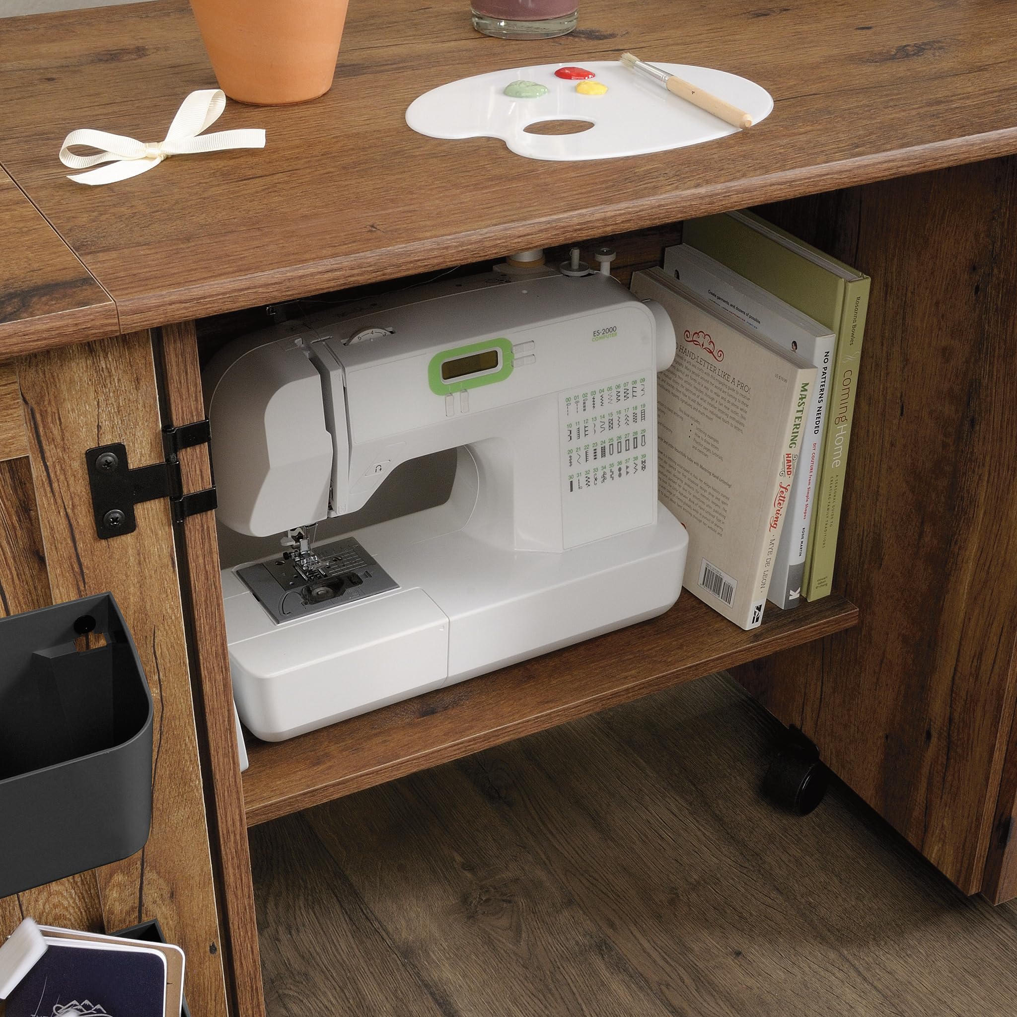 Sauder Miscellaneous Storage Sewing/Craft Cart/ Pantry cabinets, Vintage Oak finish