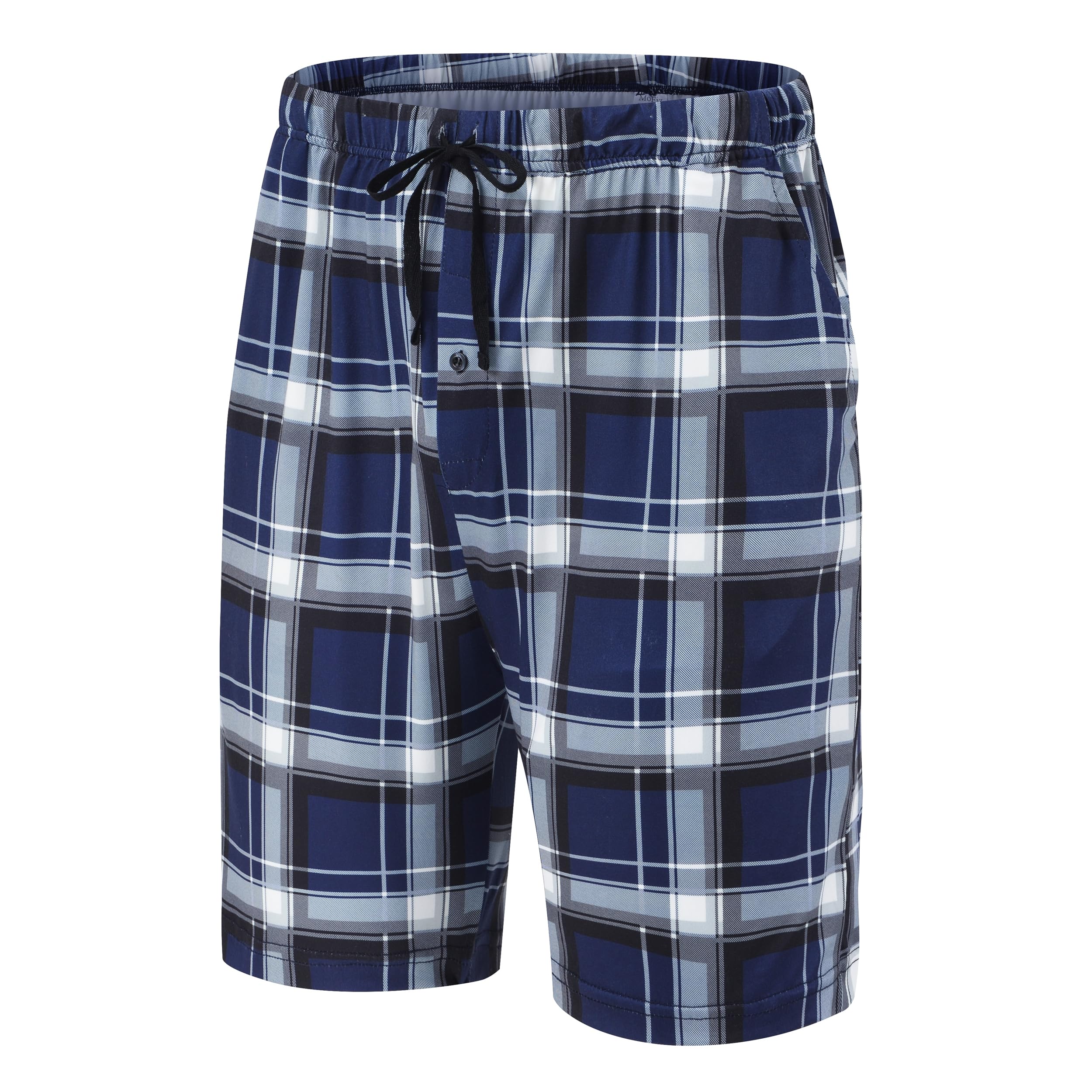 Pacco da 3 Pantaloncini da Pigiama da Uomo Cotone Corti Pantaloni Notte Estivo Salotto Quadri con Tasche