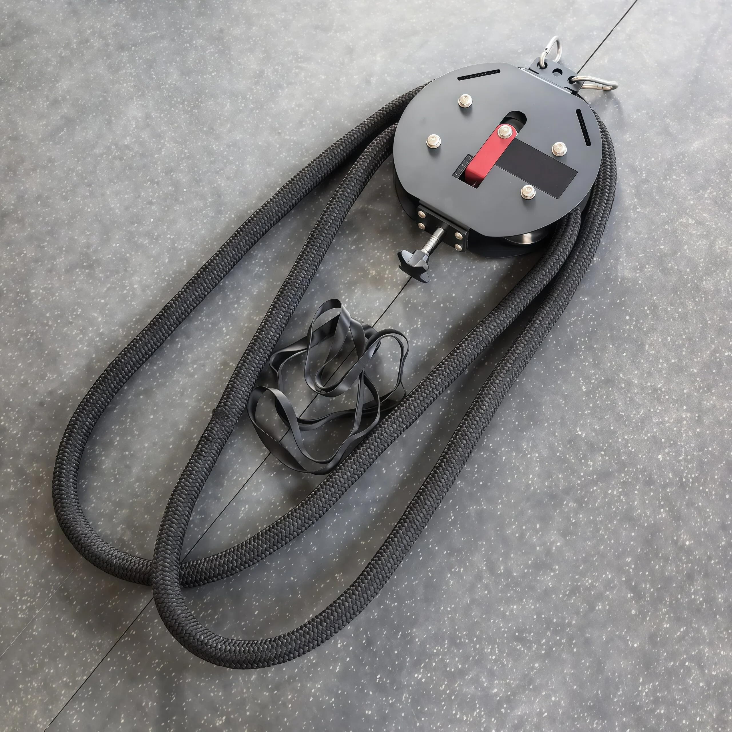 Generisch Endlosseiltrainer für Zuhause, Seilzugsystem mit verstellbarem Widerstand, Tragbarer Endless Rope Trainer für Krafttraining, Muskelausdauer & Fitness | heimtrainingssysteme kabelzug fitness zuhause