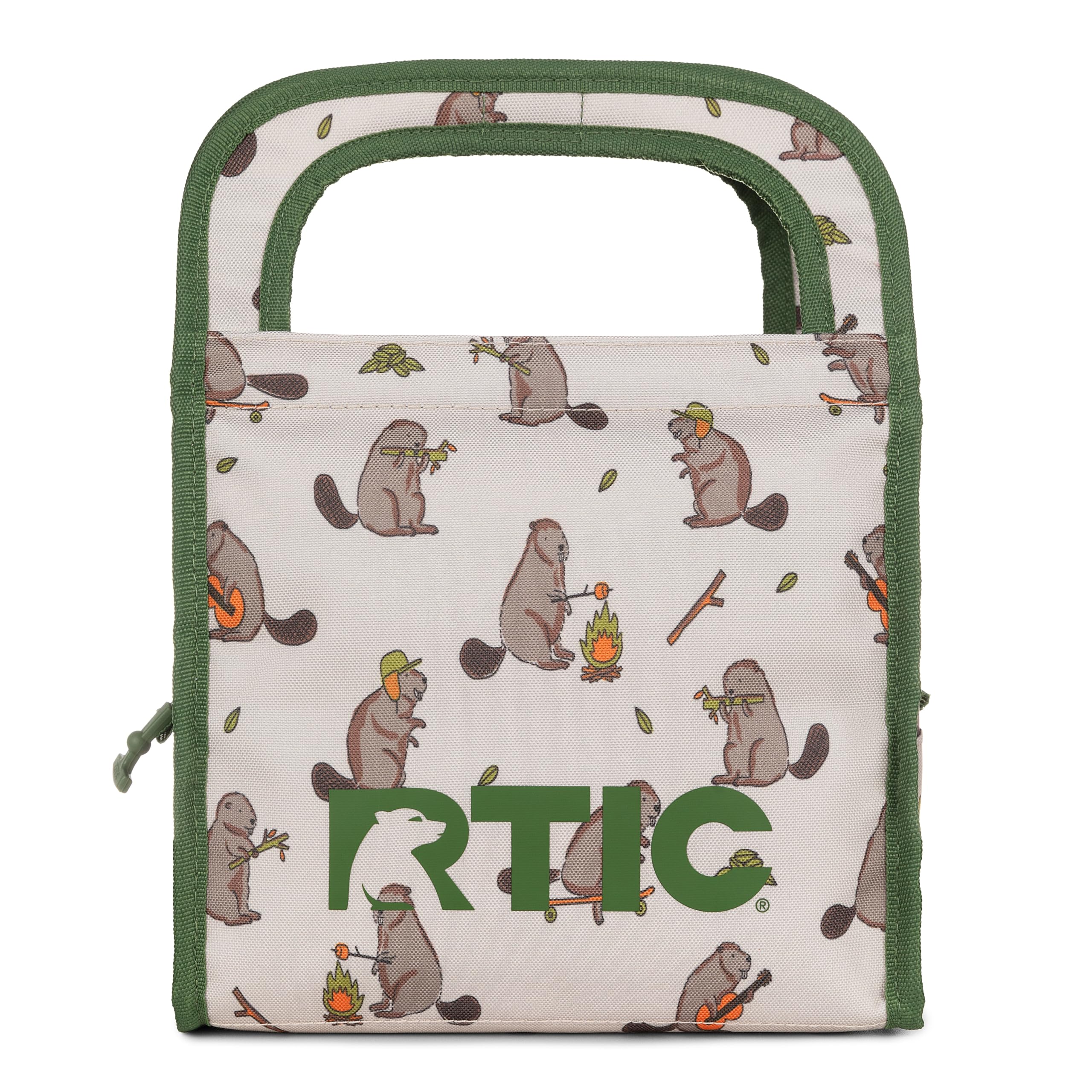 RTIC Ice Lunch Bag, Freezable for Women and Men, Reusable Durable Fabric, Cooler Lunch Bags for On The Go Meals, Commuters, Busy Beaver