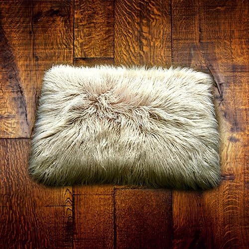 DogNappers Brand - Cama de felpa de piel sintética para perros, tapete para gatos, cama suave y acolchada para mascotas, pelo largo de pelo mongol,