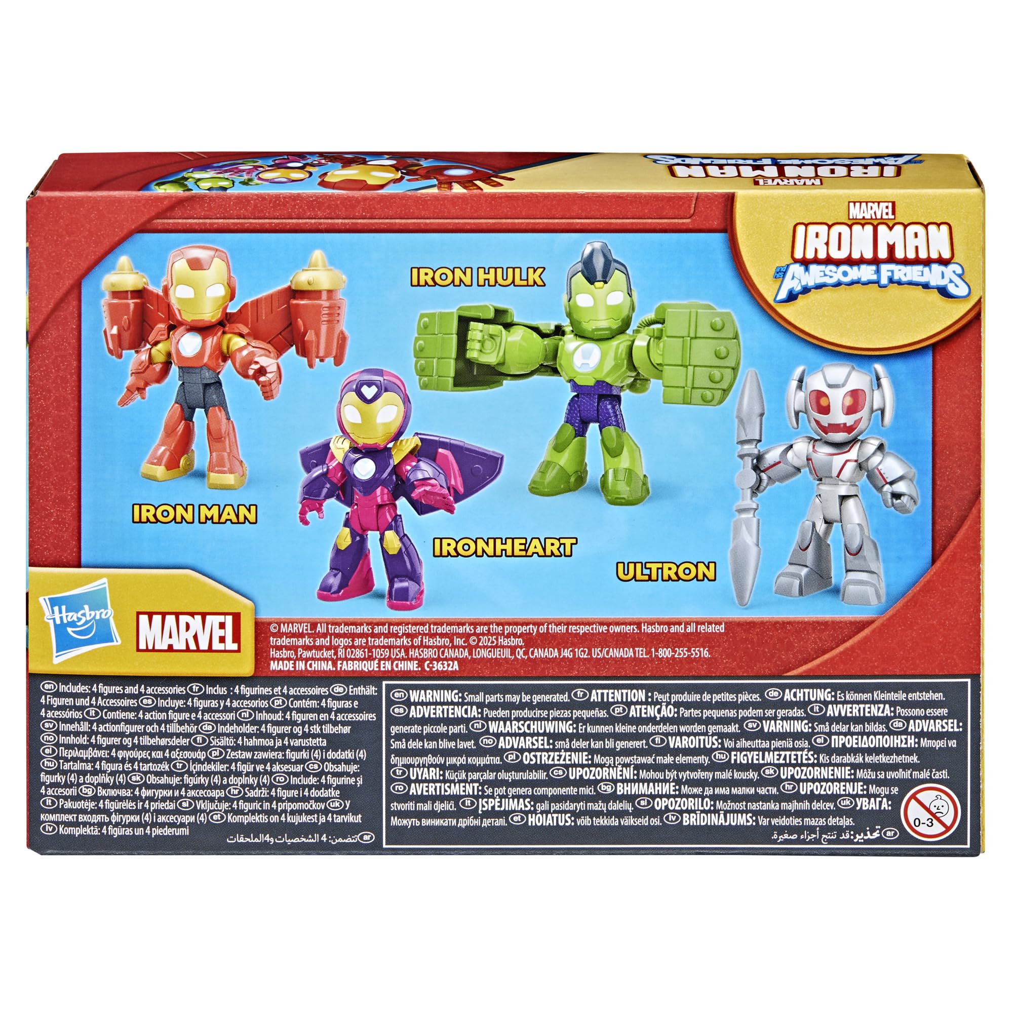Marvel Iron Man and His Awesome Friends, Pack de Iron Figuras Blindadas, Set de Figuras de acción