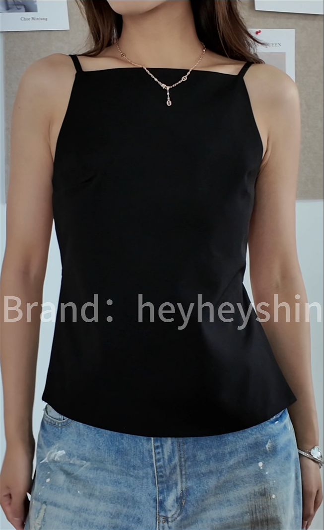 heyheyshine Women's Halter Summer Casual Y2K Crop Tee