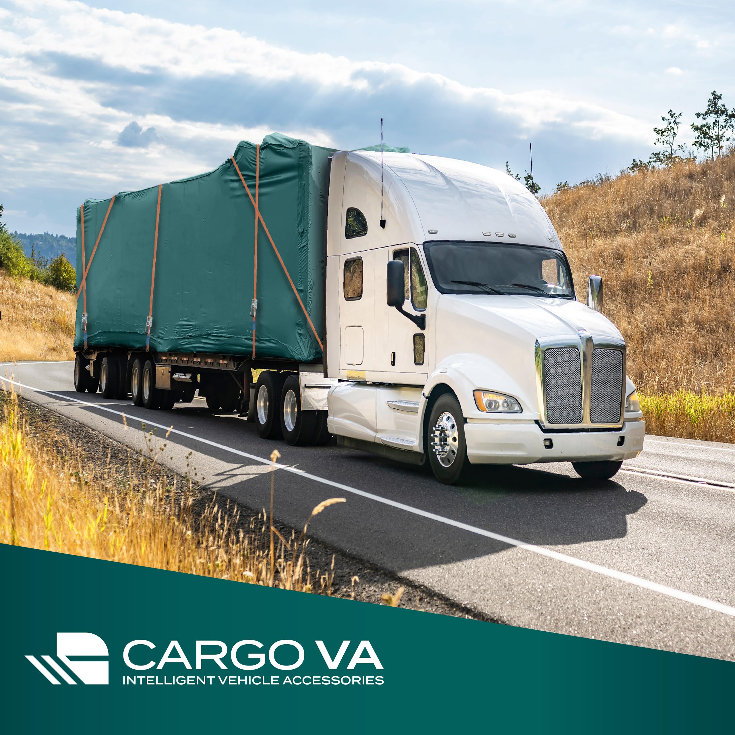 CargoVA® Lot de 2 Sangle a Cliquet Robustes de 5000 kg, Certifiées TÜV/GS et DIN Sangle Arrimage, Largeur 50 mm x 6 m, Sangles à Cliquer Idéales pour Les Applications Professionnelles