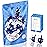 Wood Dreidel Bulk Solid Blue & White Wooden Hanukkah Dreidels Hand Painted with English Transliteration- Includes Game Instruction Cards (500-Pack)